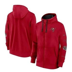 Nike Men's Red Tampa Bay Buccaneers Club Full-Zip Hoodie Jacket Size Large New